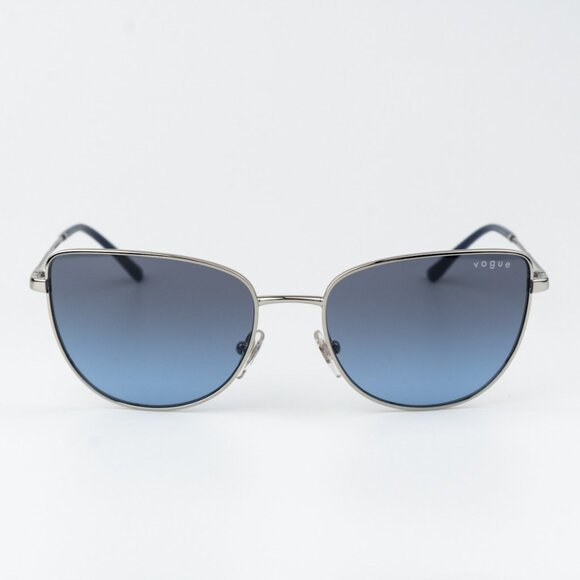 Vogue Women Sunglasses Silver Blue Grey Gradient Butterfly VO4233S 323/V154 NEW - Picture 1 of 9